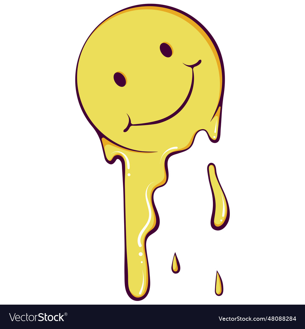 Dripping Melting Smile Royalty Free Vector Image 5494