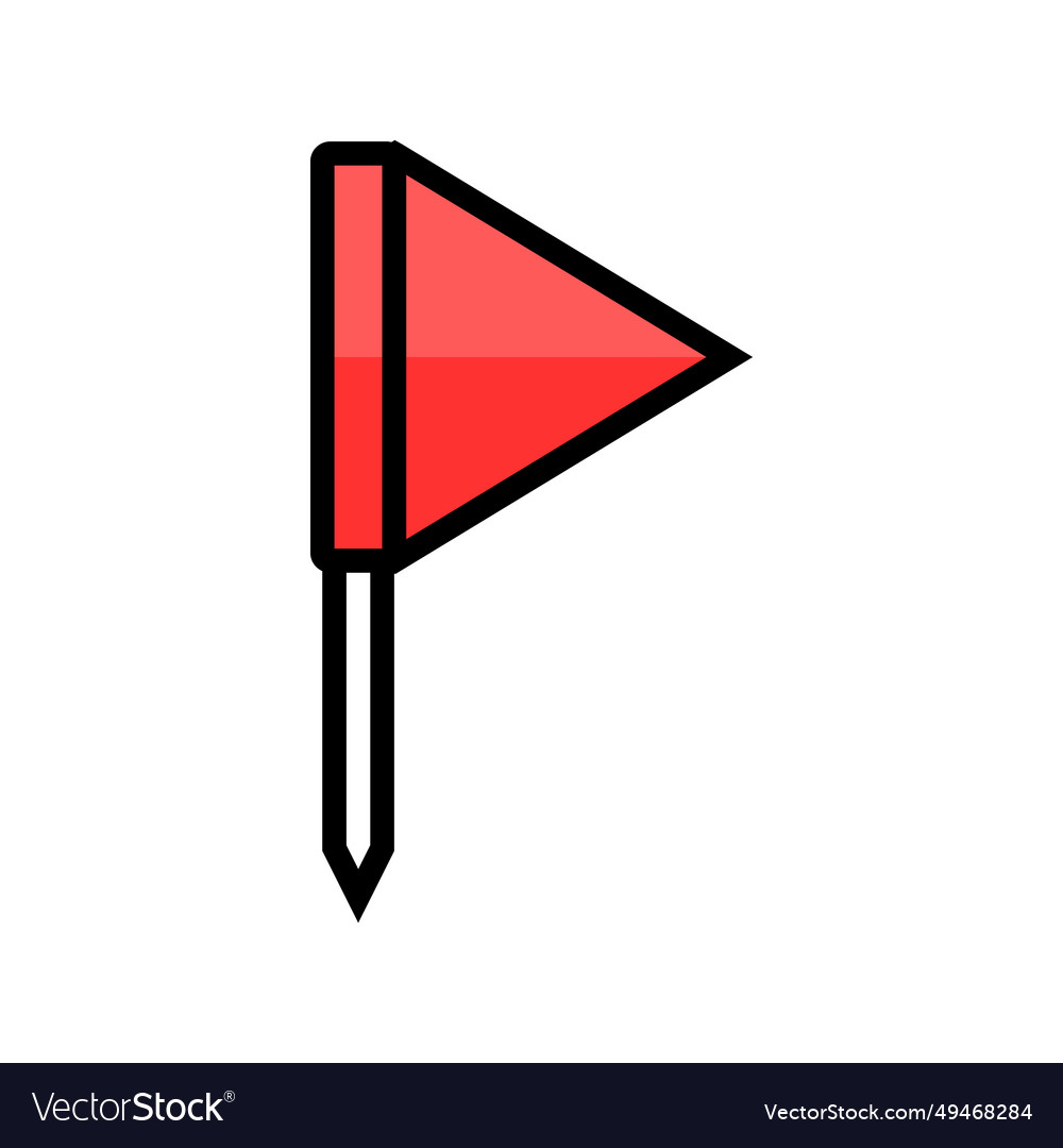 Flagge rot Zeiger Karte Lage Farbsymbol vector image Flagge rot Zeiger Karte Lage Farbsymbol