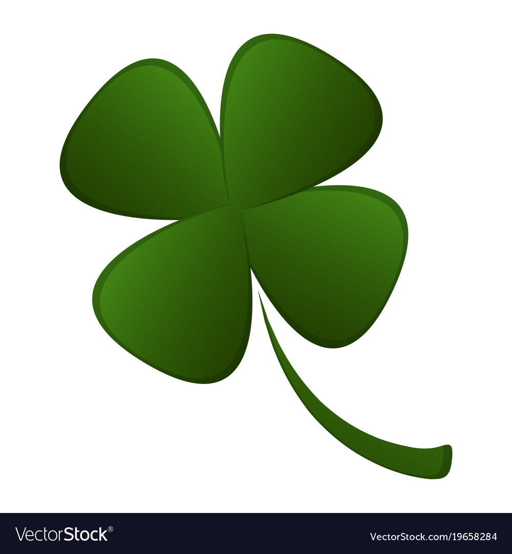 4 leaf clover lucky shamrock Royalty Free Vector Image