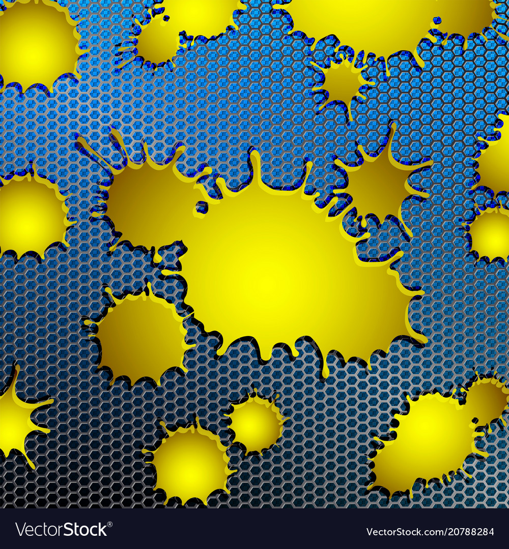 Geometric blue mesh background with a set of blobs