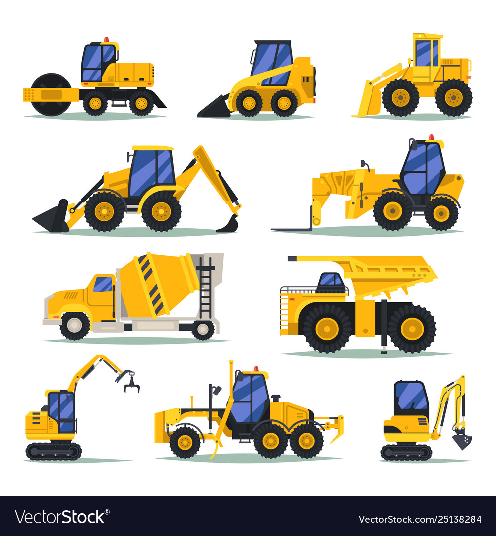 Heavy trucks or lorry auto for industrial work Vector Image