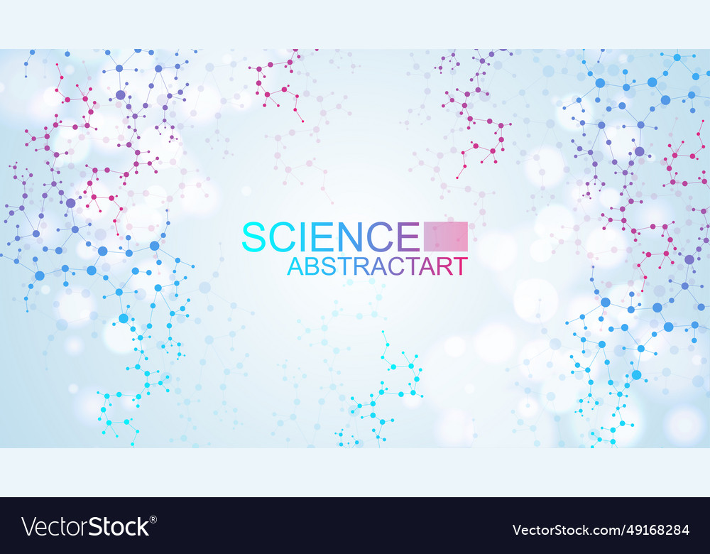 Modern abstract molecules structure for science vector image Modern abstract molecules structure for science