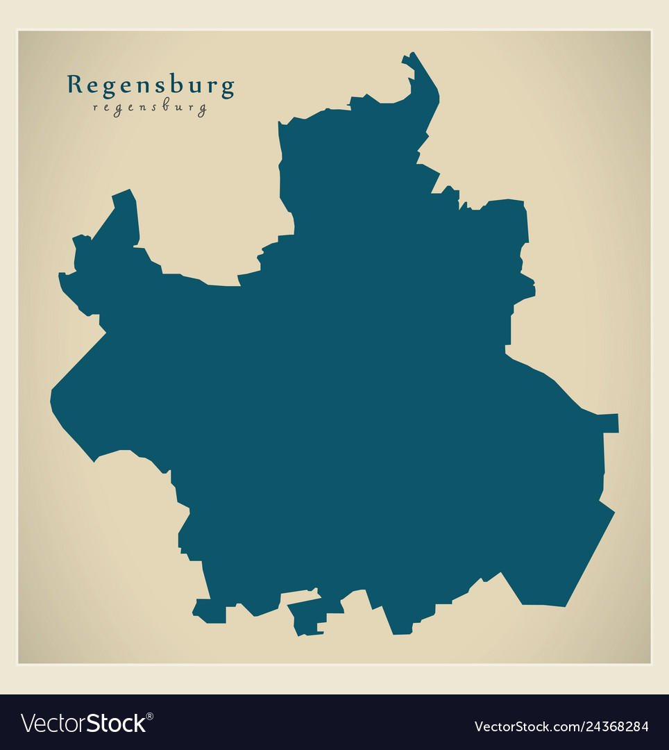 Modern city map - regensburg of germany de Vector Image