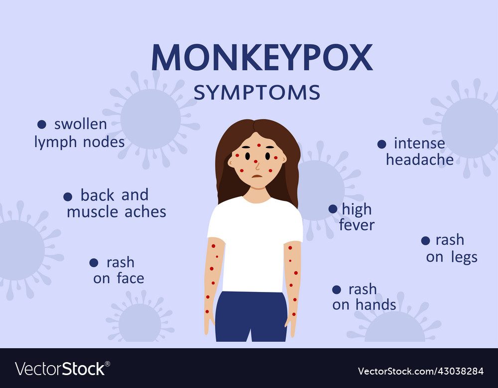 Monkeypox virus symptoms with woman c