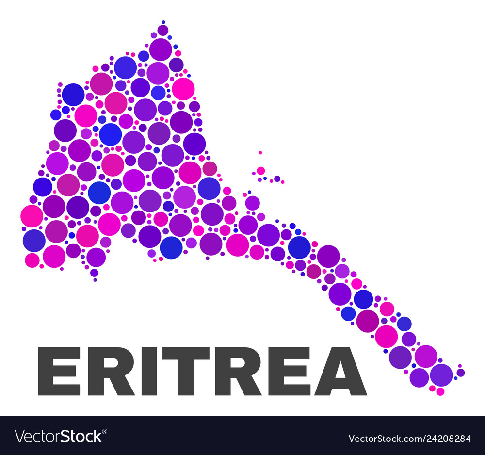 Mosaic eritrea map of circle elements