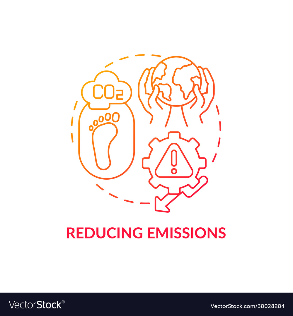 Reducing emissions concept icon