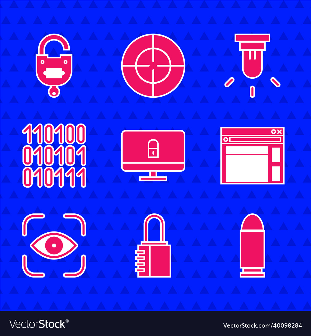 Set lock on computer monitor safe combination vector image Set lock on computer monitor safe combination