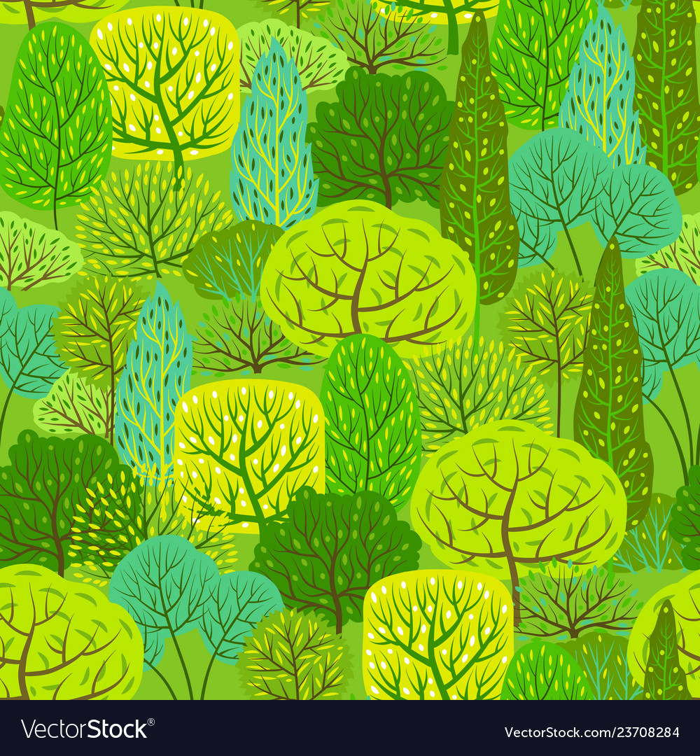 Spring or summer seamless pattern with stylized vector image Spring or summer seamless pattern with stylized