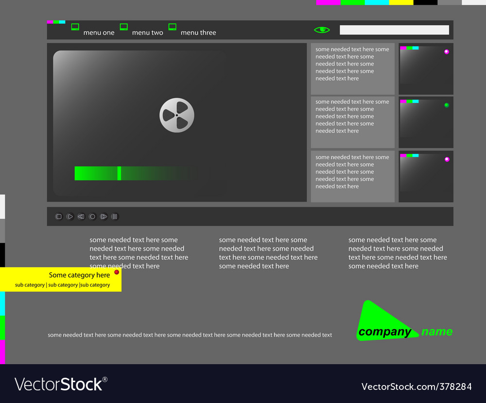 Web interfase template