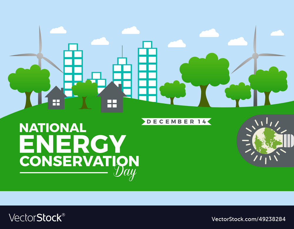 World energy conservation day Royalty Free Vector Image