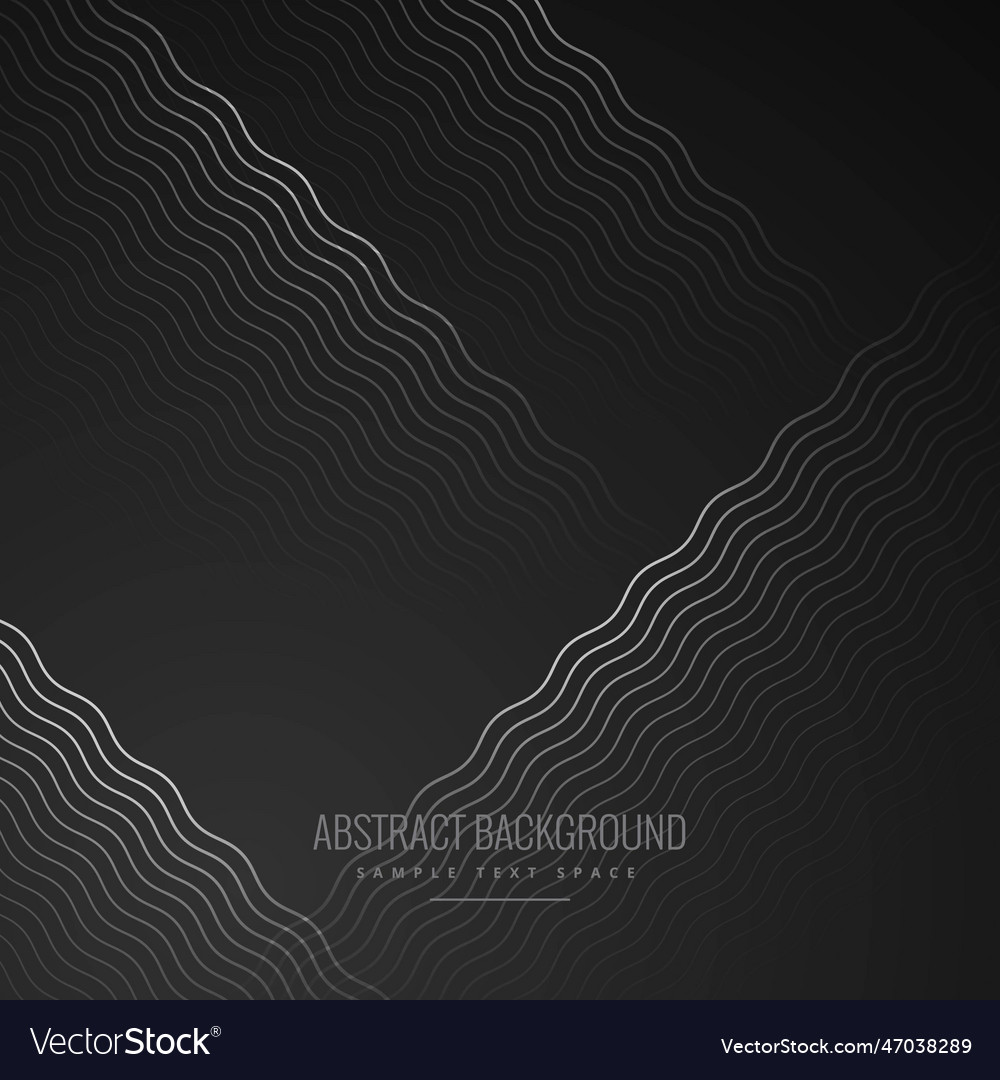 Abstract curve zig zag lines in black background