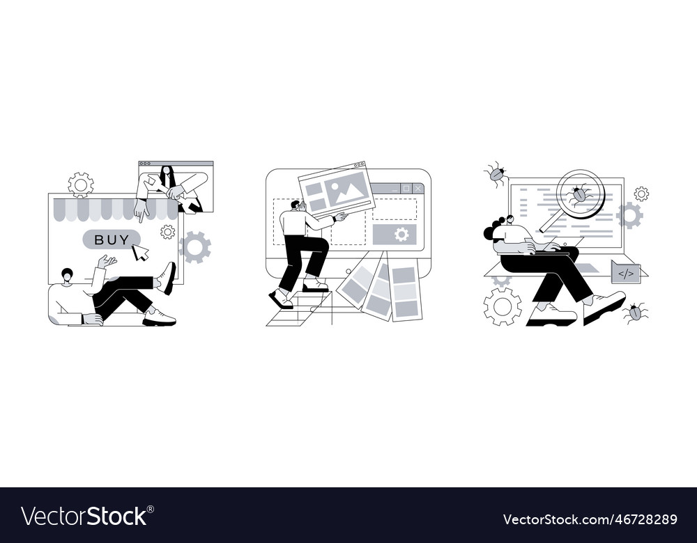 Application software abstract concept vector image Application software abstract concept