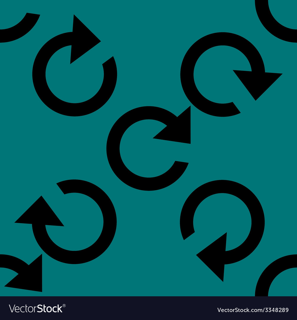 Arrow update web icon flat design seamless pattern