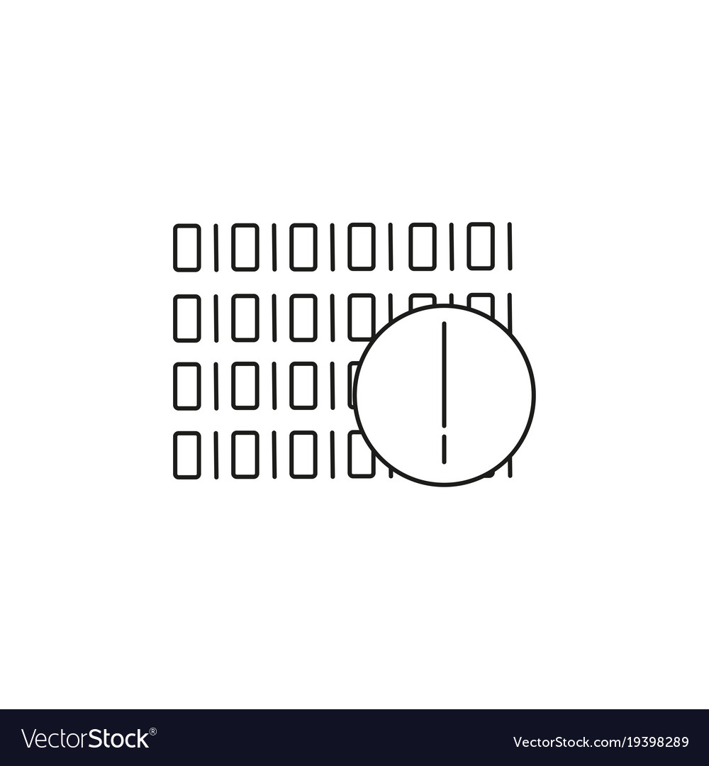 Binary code warning icon