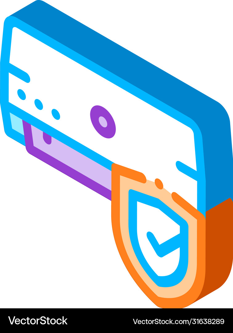 Broken conditioner system isometric icon Vector Image