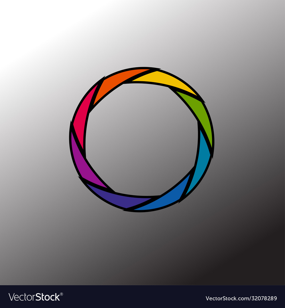 Camera shutter icon abstract backgrounddesign Vector Image Camera shutter icon abstract backgrounddesign