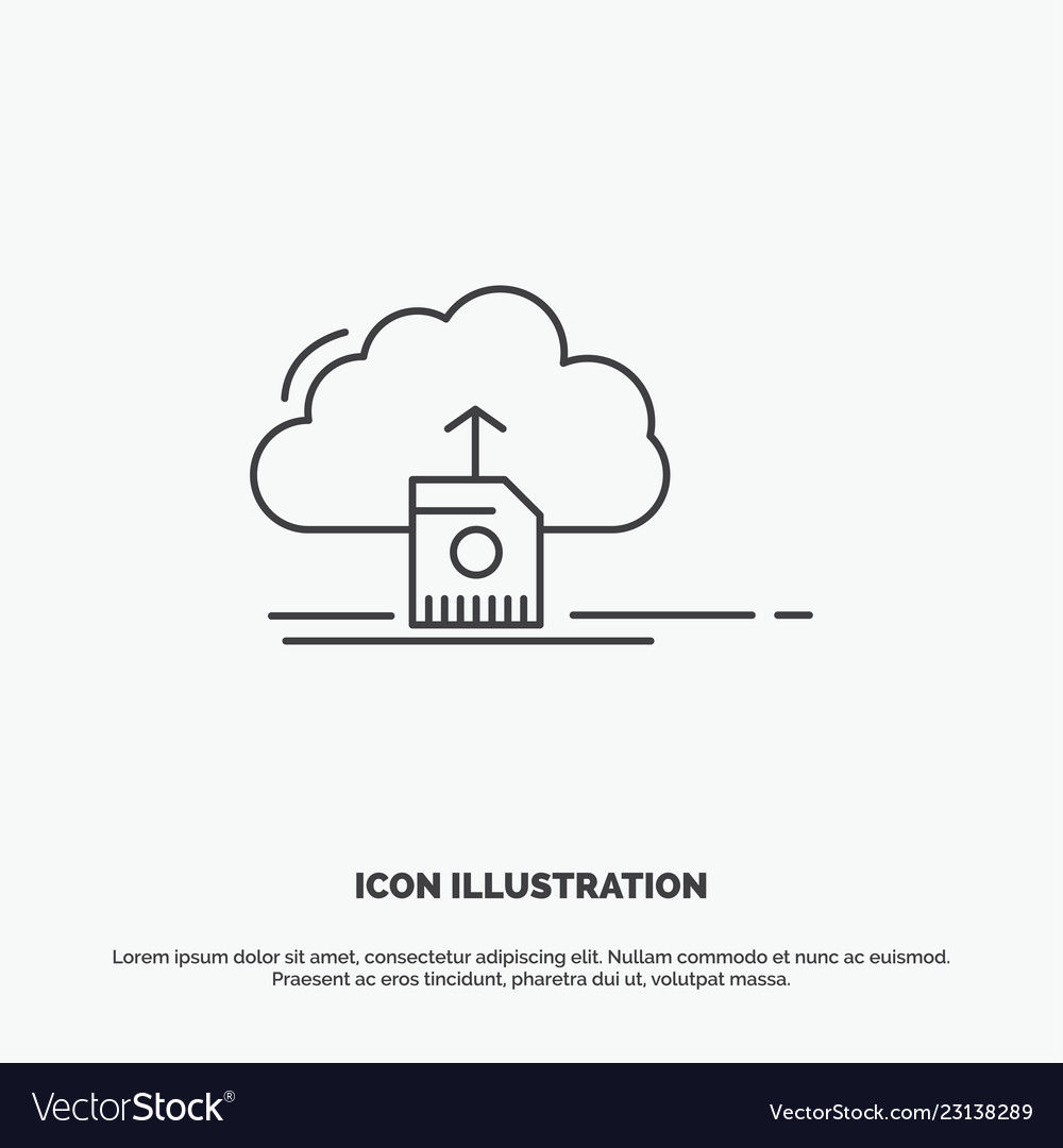 Cloud Upload Data Icon