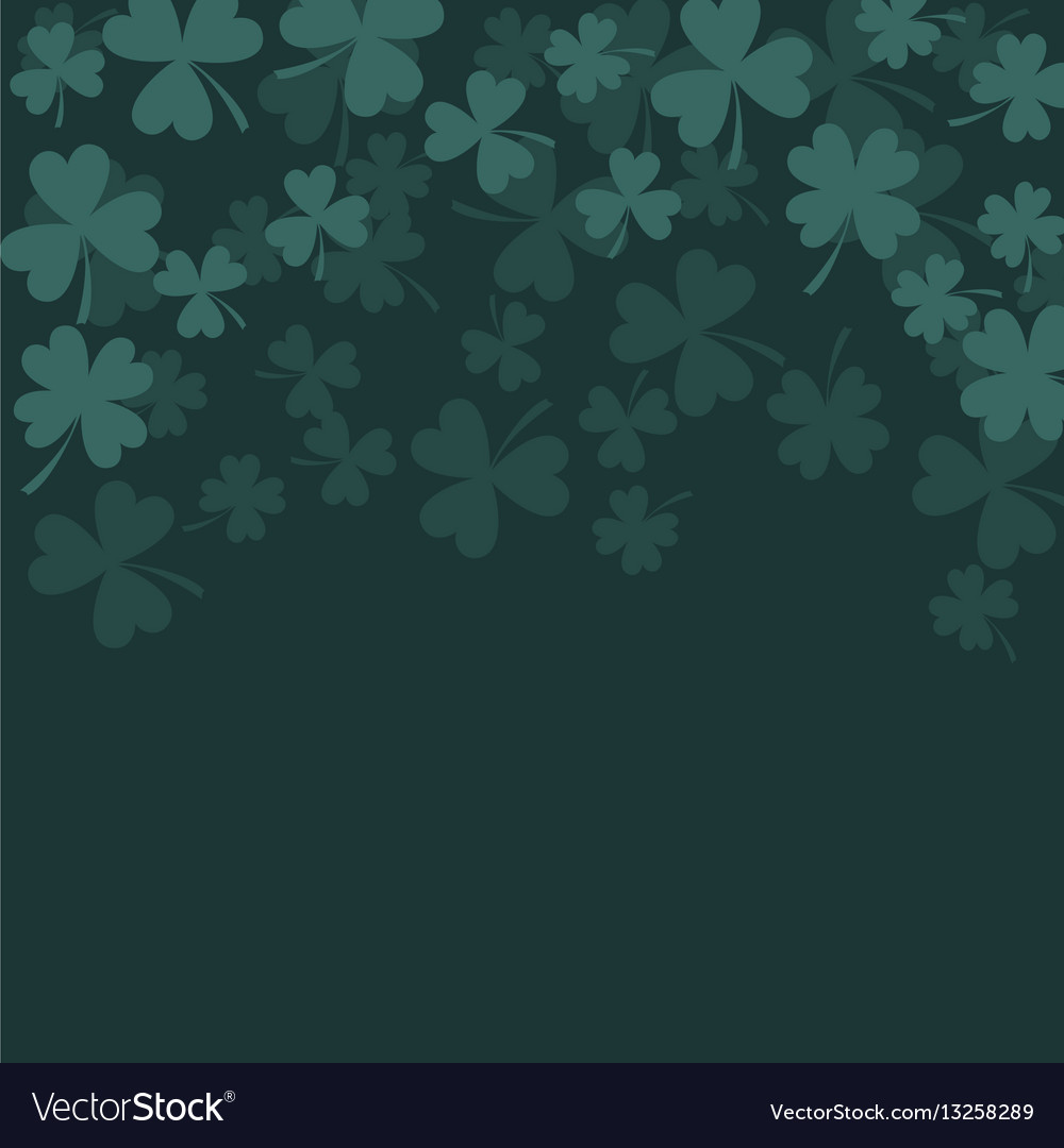 Clover trefoil dark green card background