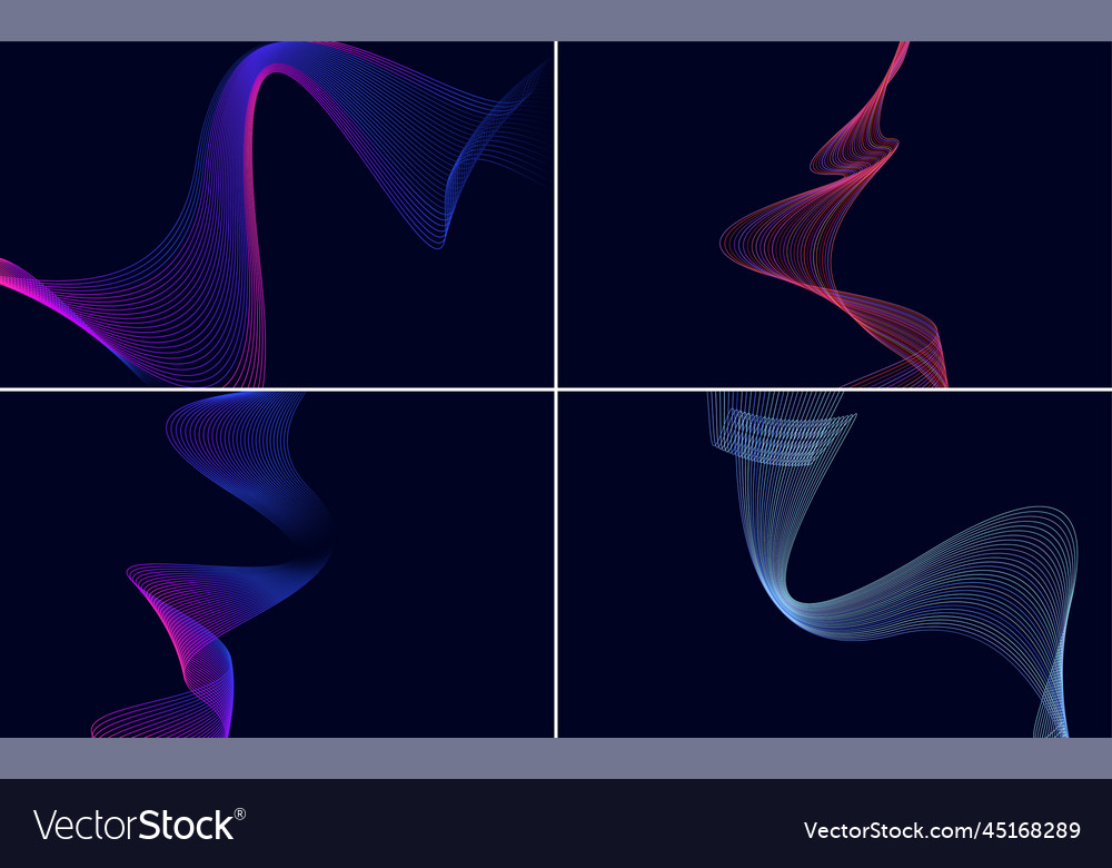 Collection of geometric minimal lines pattern set vector image Collection of geometric minimal lines pattern set