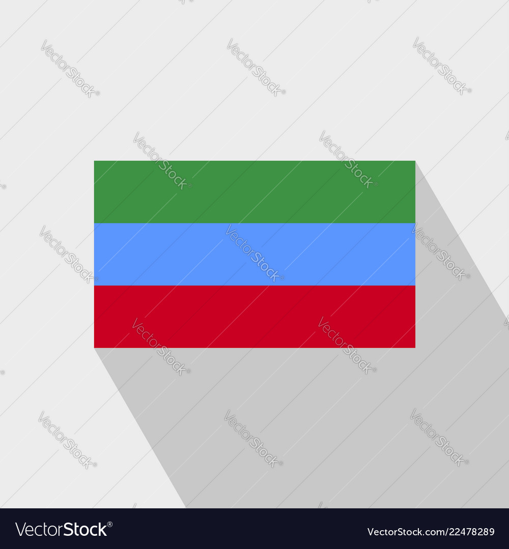 dagestan flag long shadow design royalty free vector image shadow design