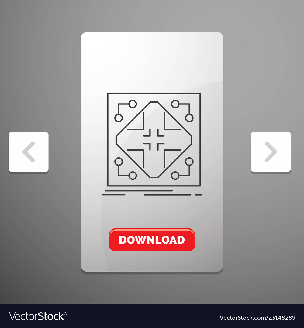 Data infrastructure network matrix grid line icon vector image Data infrastructure network matrix grid line icon