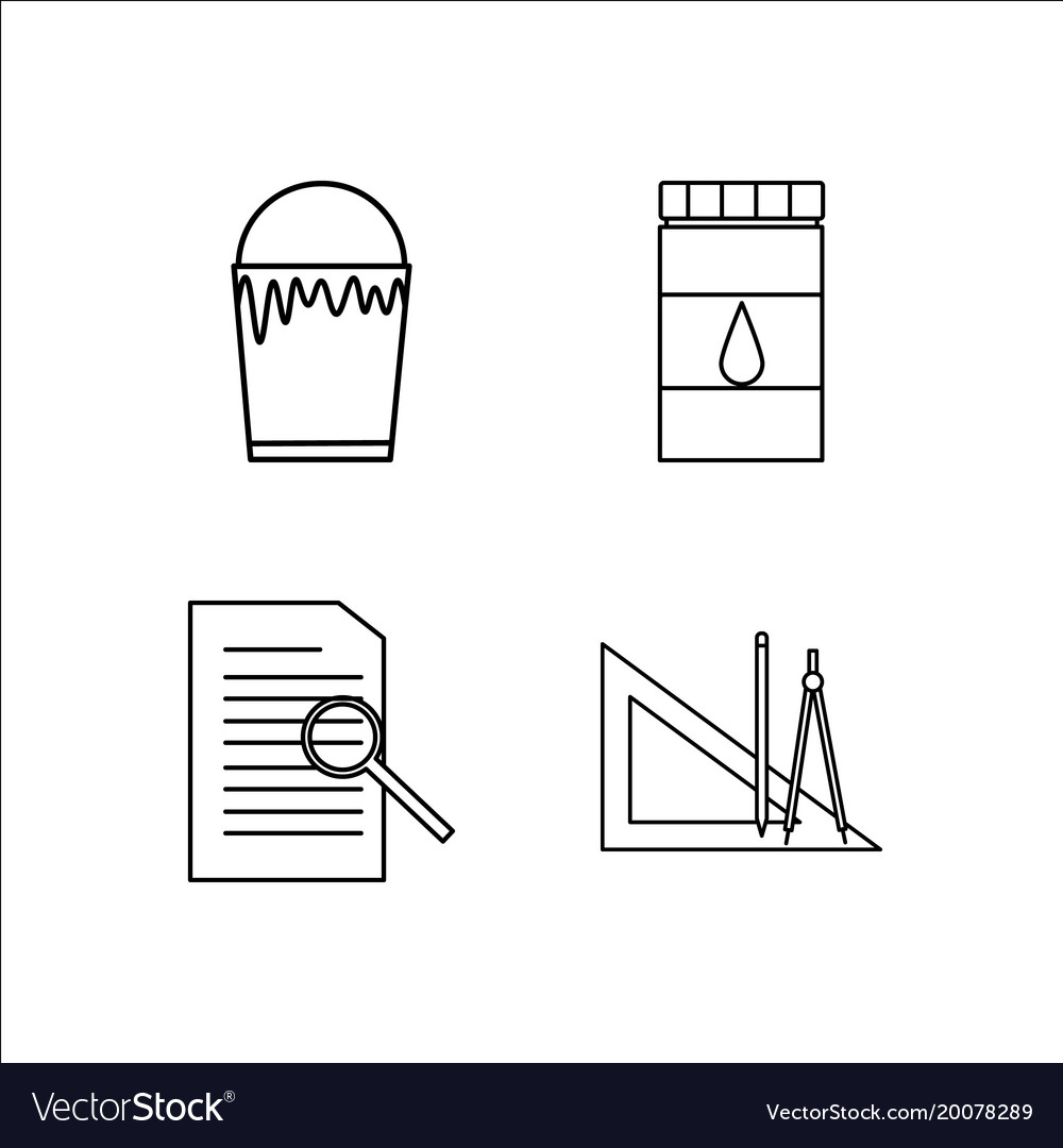 Design and studio simple linear icon setsimple
