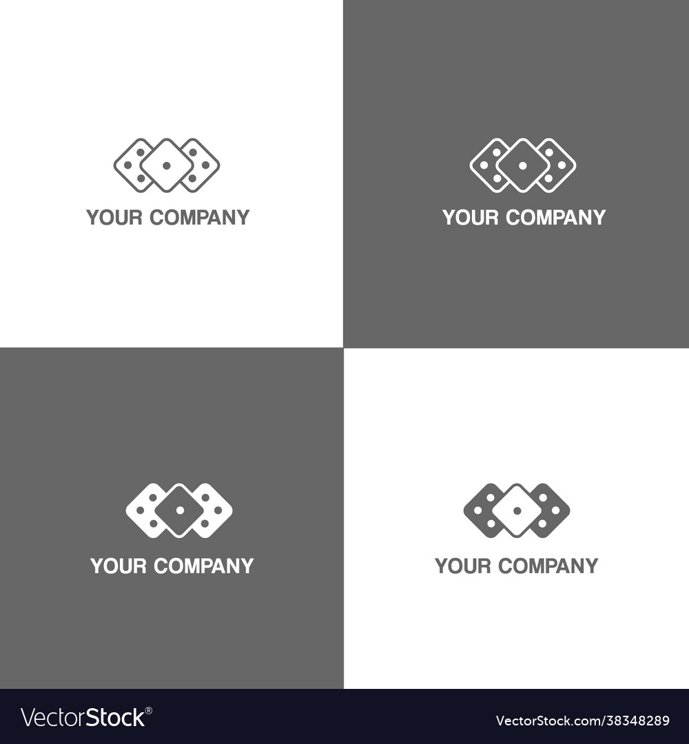 Dice logo game Royalty Free Vector Image - VectorStock