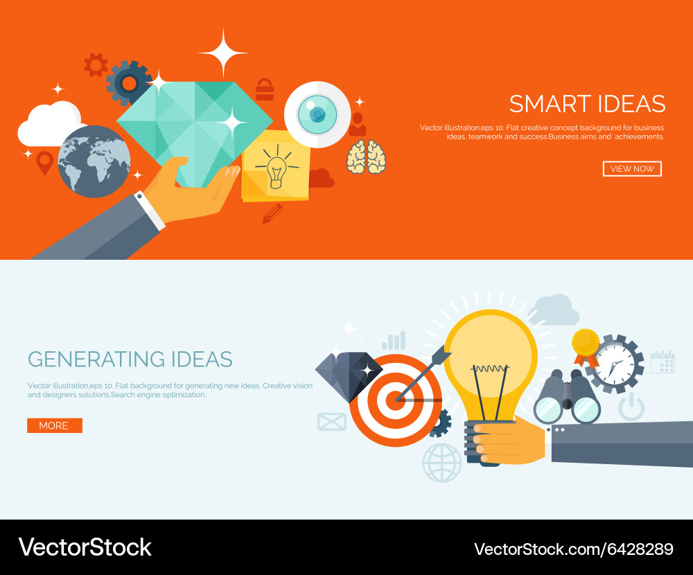 Flat backgrounds set new Royalty Free Vector Image
