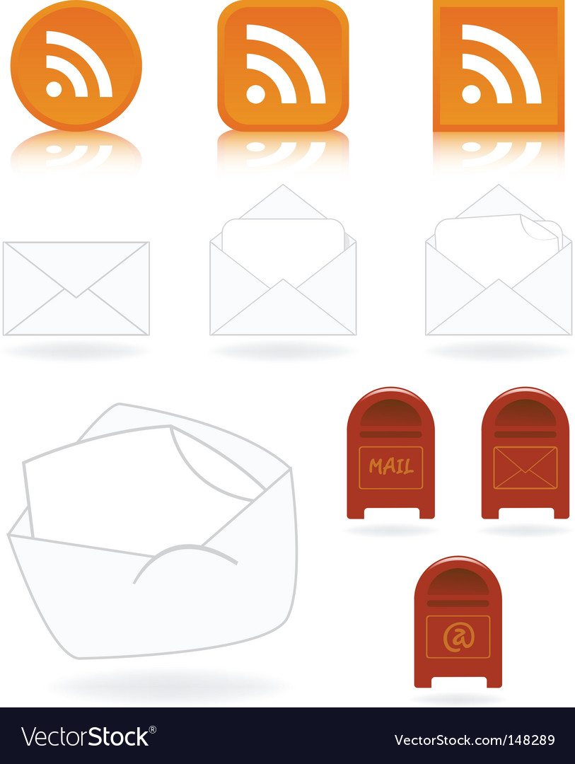 Mail and feed icons