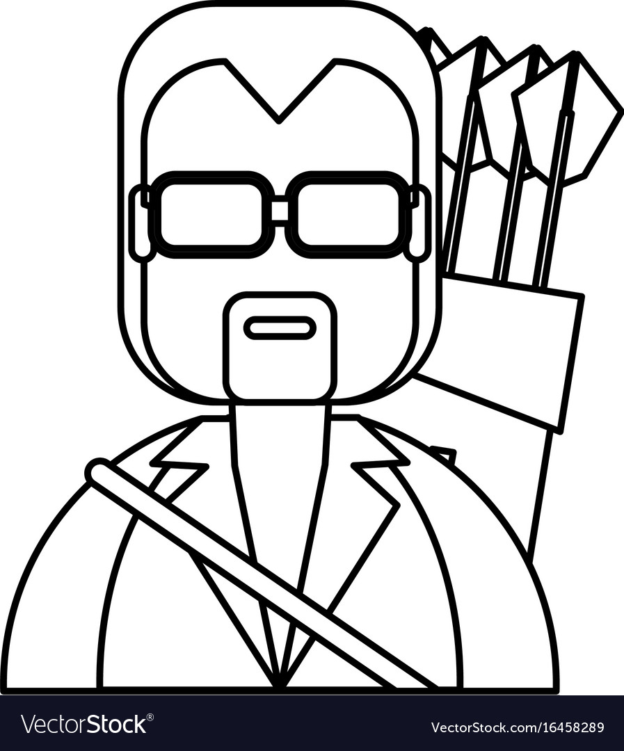 Man with arrows
