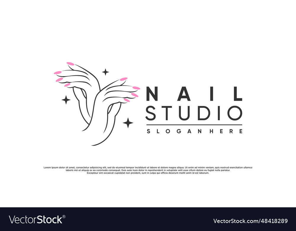 Nail polish or studio logo design for beauty