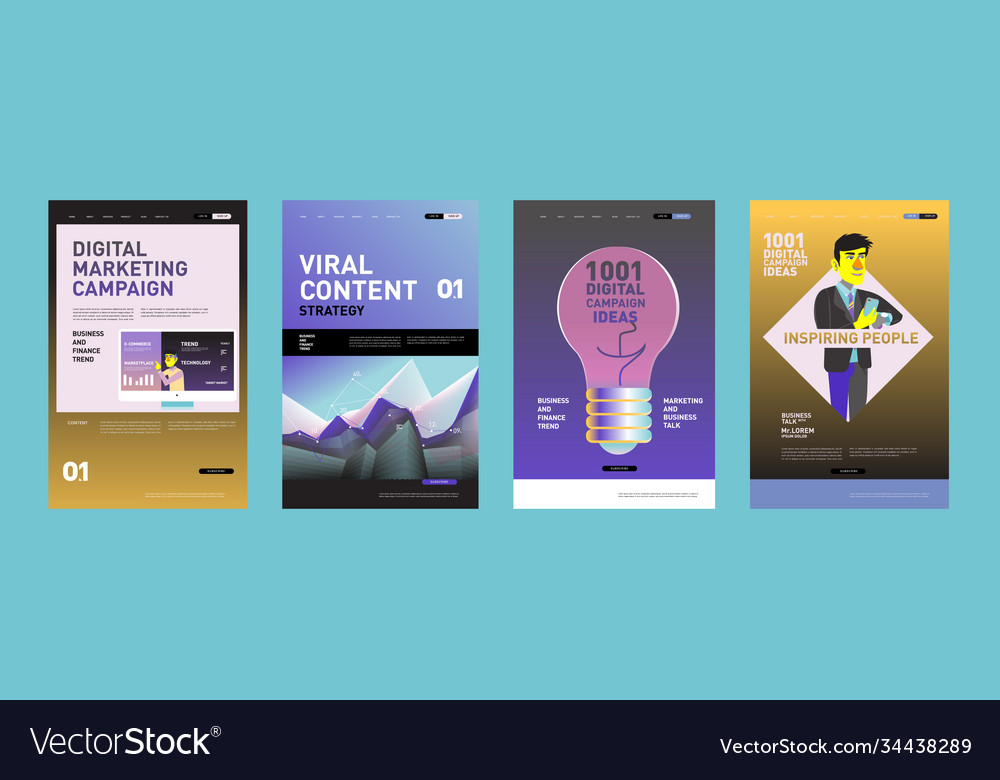 Presentation and website interface layout design