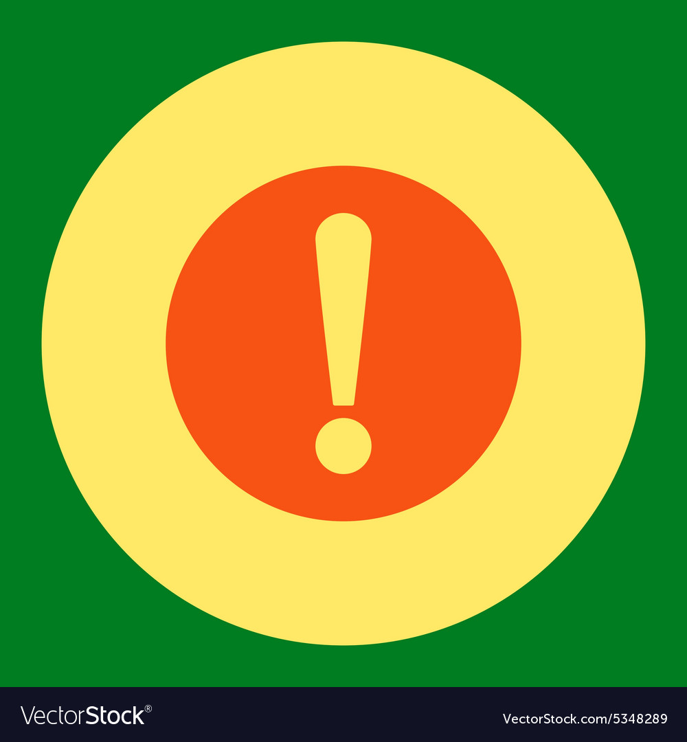 Problem flat orange and yellow colors round button