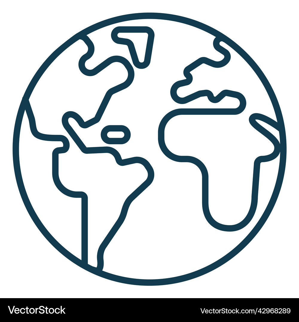 Basic Earth Vector Simple earth geometric stroke element – Royalty-Free Vector | VectorStock