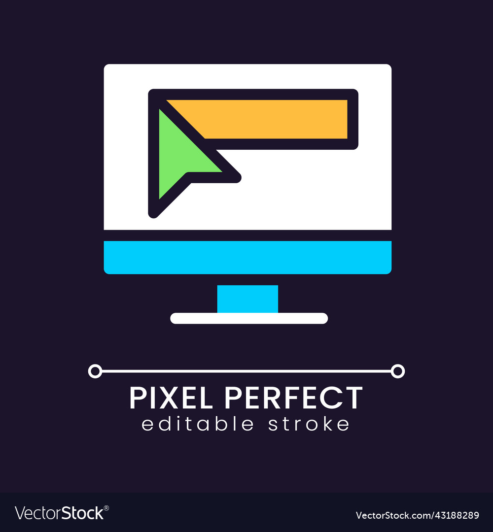Website address pixel perfect rgb color icon vector image Website address pixel perfect rgb color icon