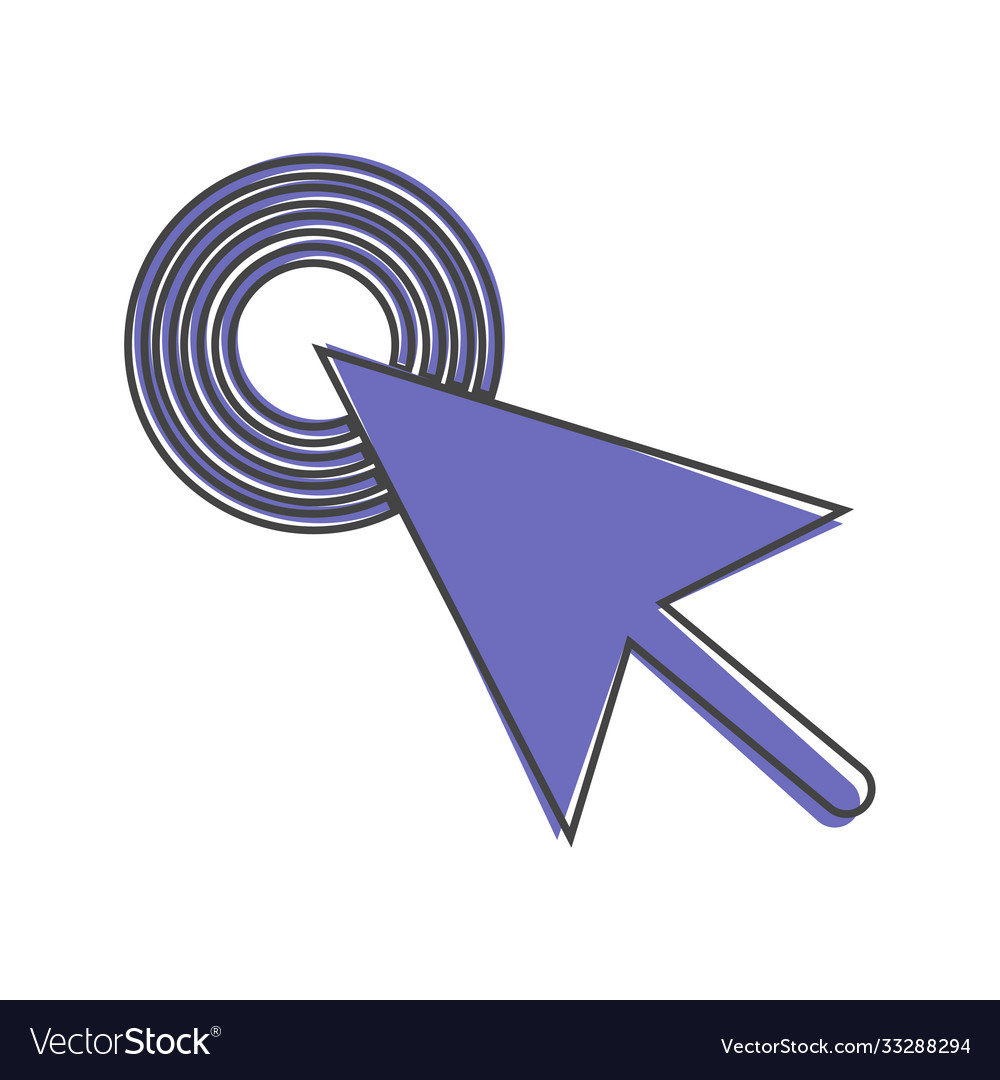 Arrow cursor pointing to point vector image Arrow cursor pointing to point