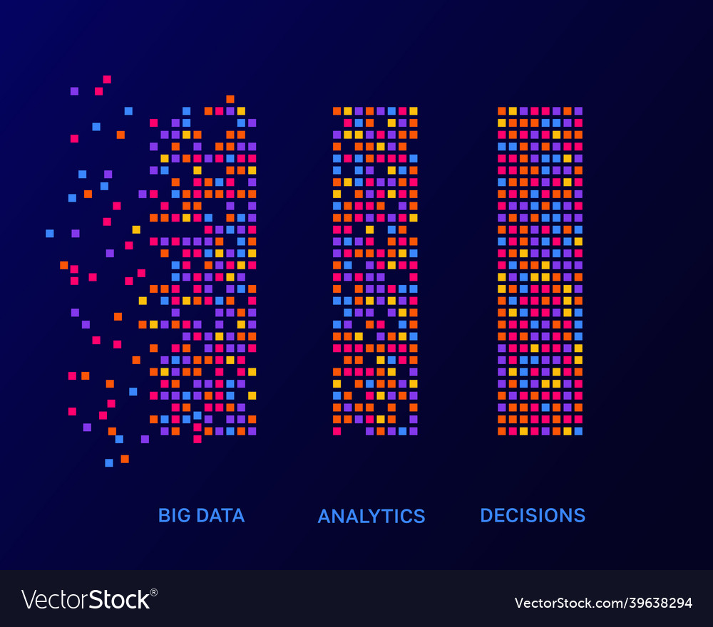 Big data analytics digital analysis of business vector image Big data analytics digital analysis of business