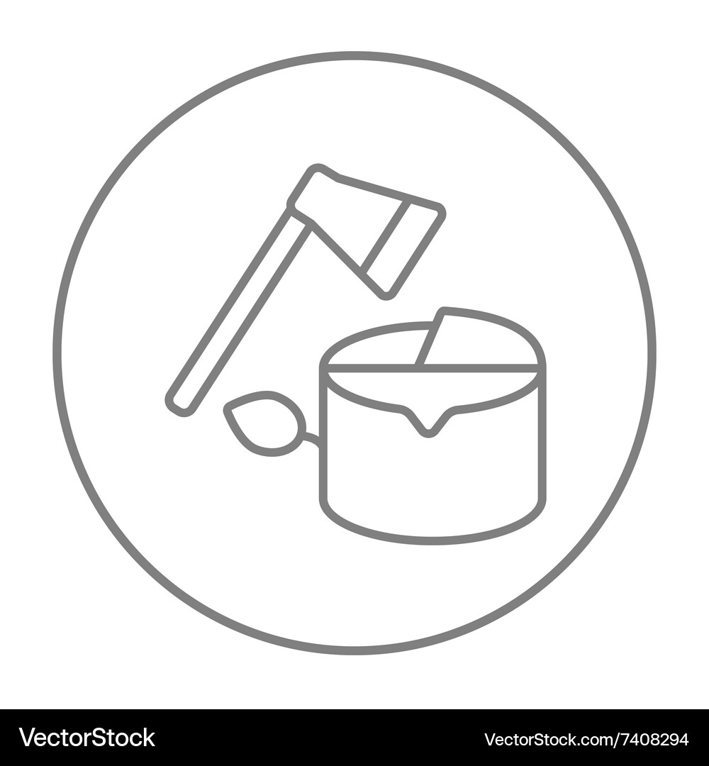 Deforestation line icon Royalty Free Vector Image