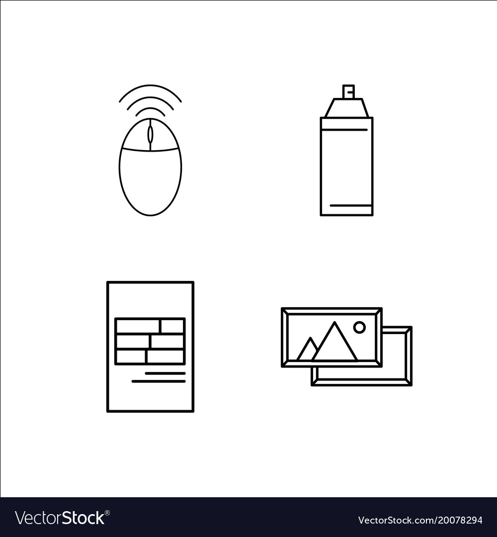 Design and studio simple linear icon setsimple