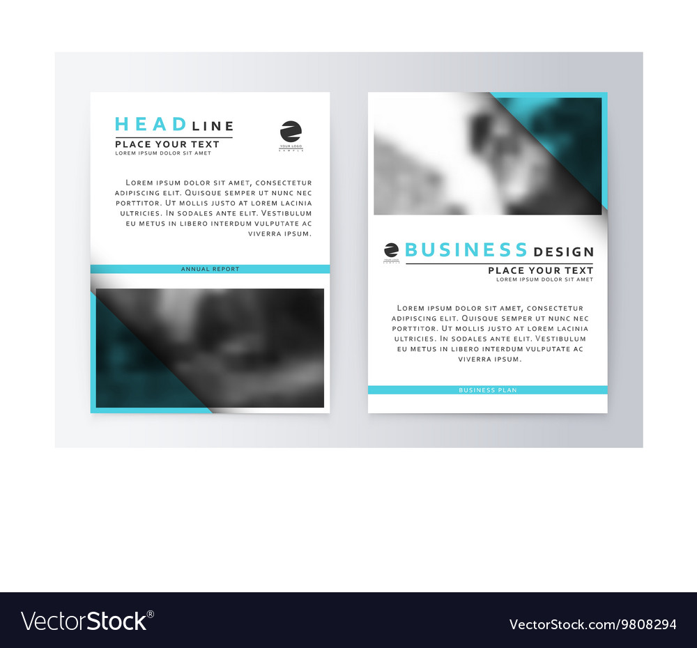 Flyer cover design white and blue template