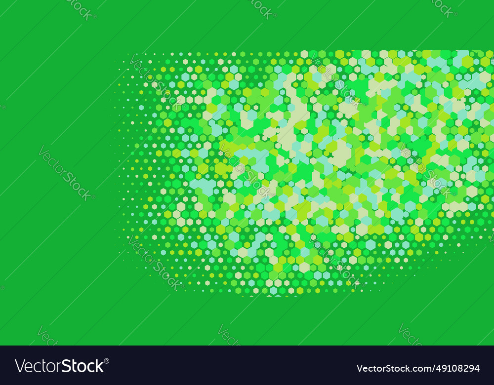 Geometric multi size hexagon with color