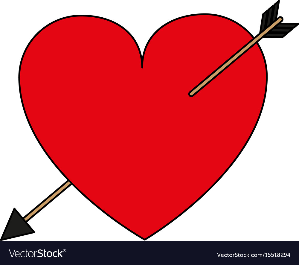 Heart with arrow design