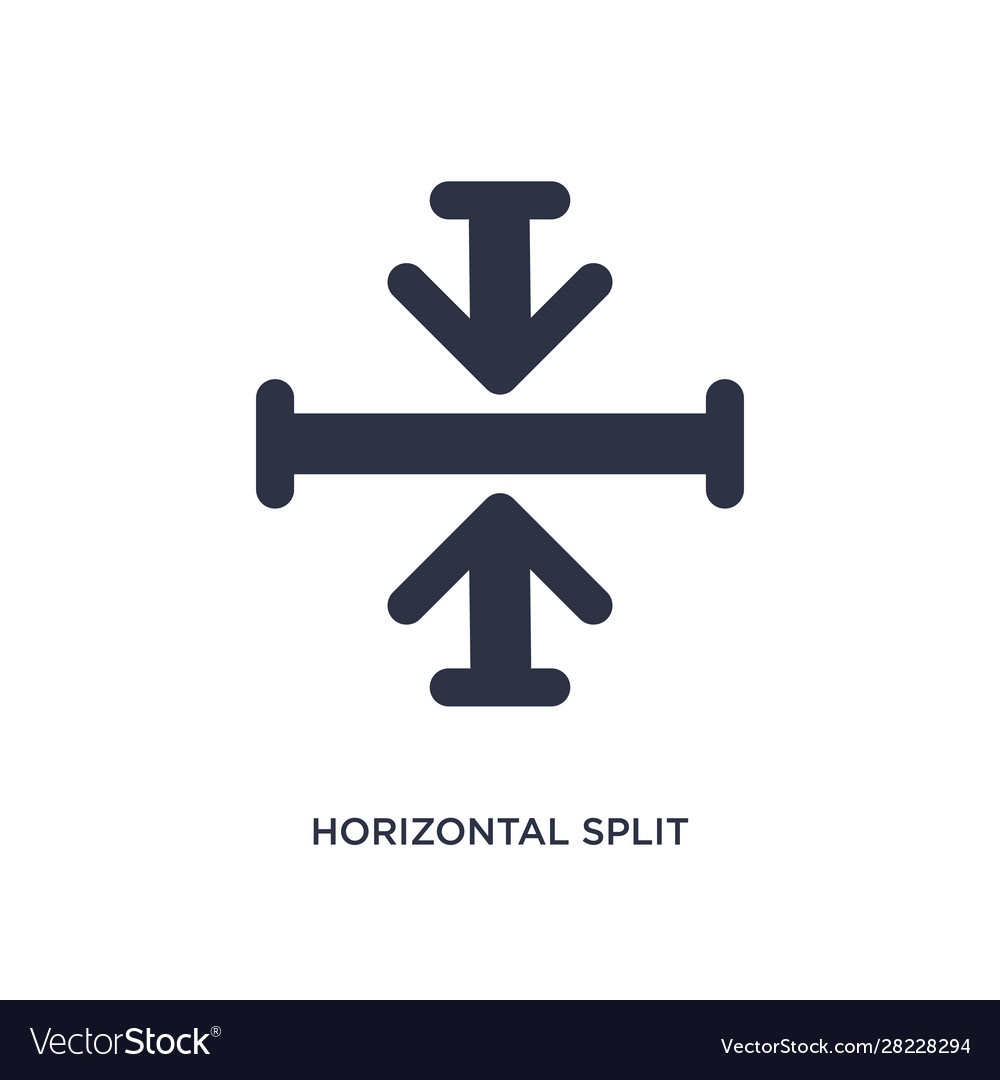 Horizontal split icon on white background simple