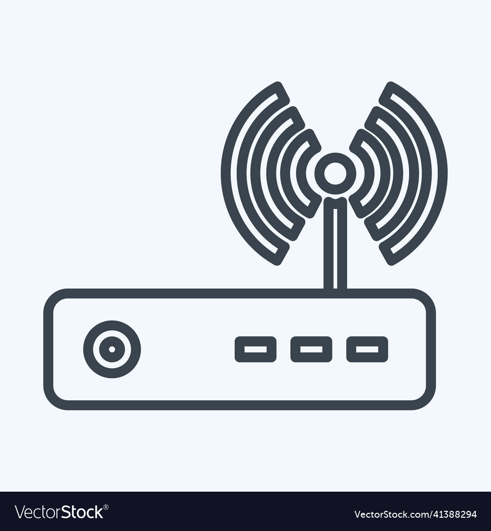 Icon router - line stylesimple editable stroke vector image Icon router - line stylesimple editable stroke