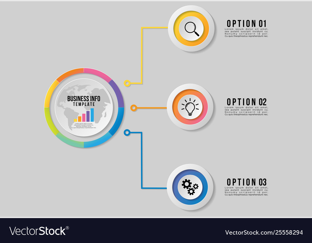 Infografische Designvorlage mit Optionen Schritten