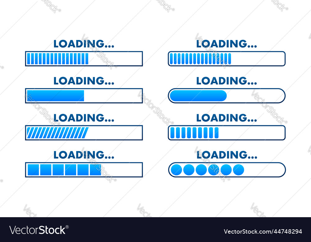 Loading bar progress icon system software update vector image Loading bar progress icon system software update