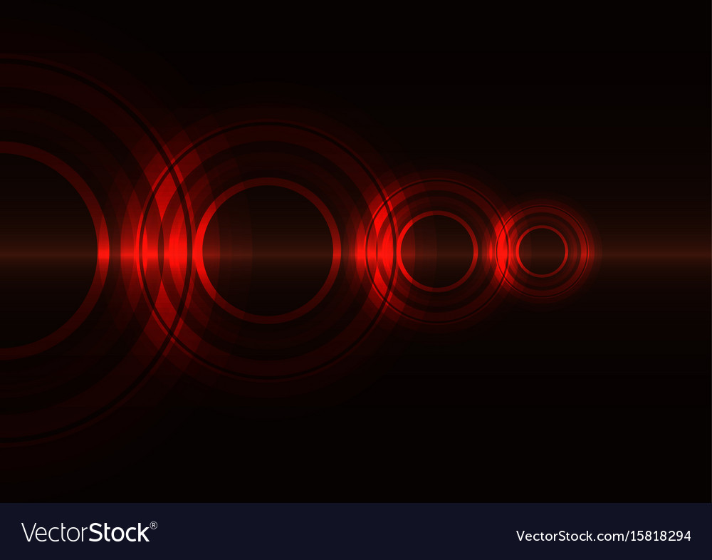 Red frequency wave with line abstract background
