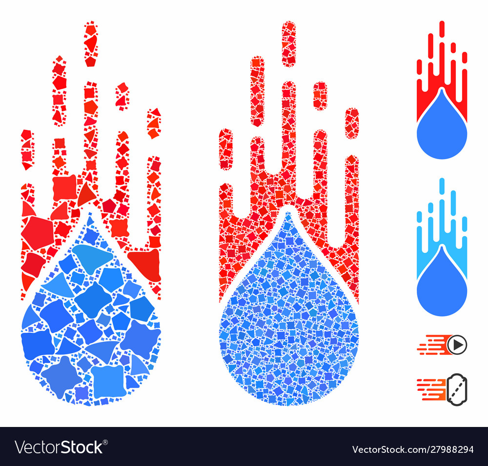 Rush drop composition icon unequal elements