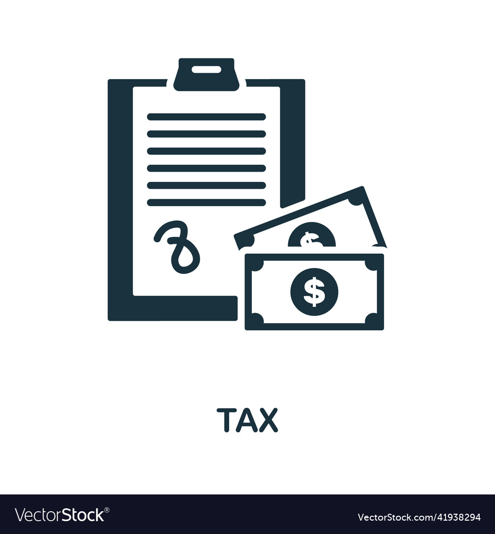 Tax flat icon colored element sign from auditors Vector Image