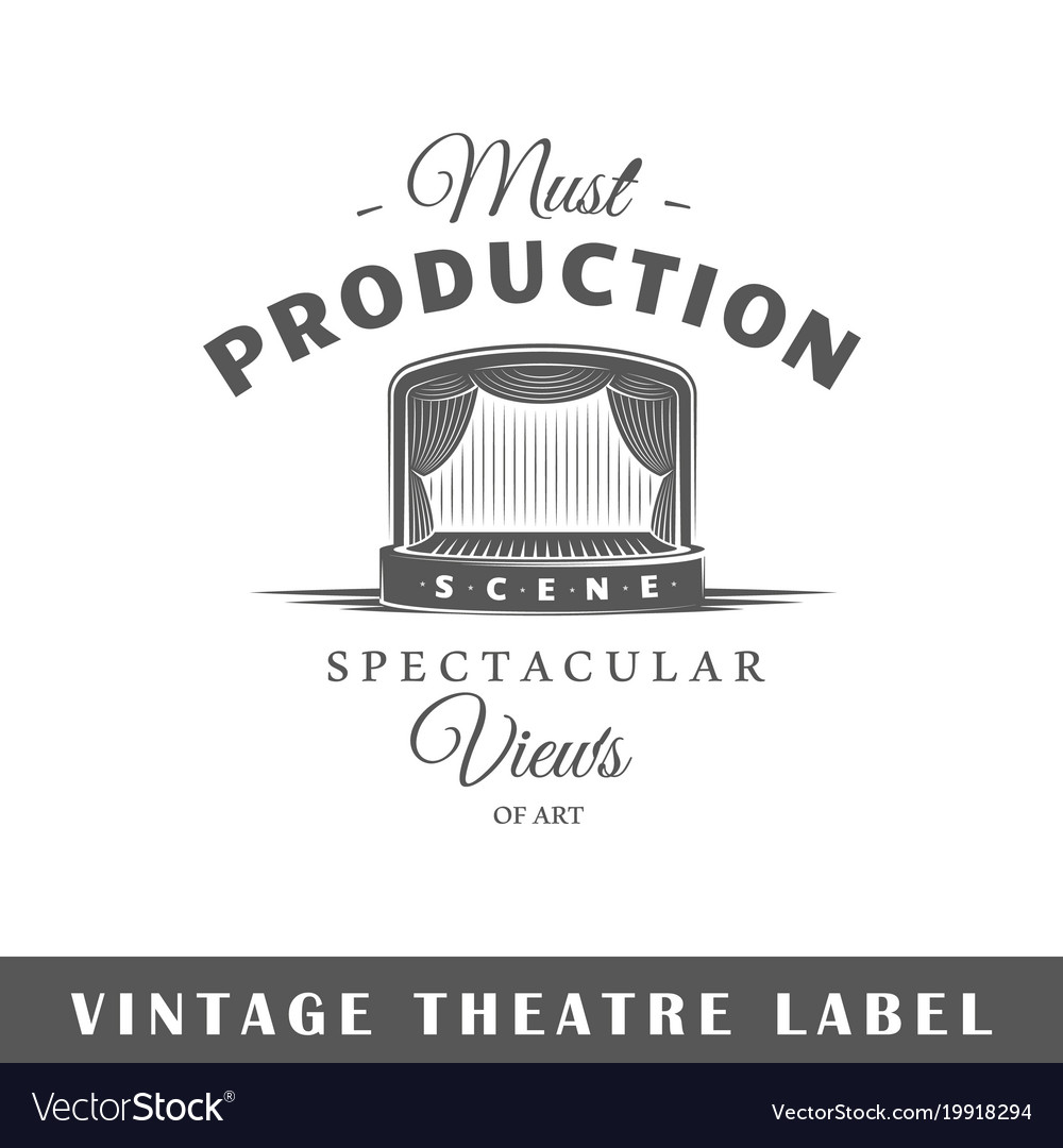 Theatre Label Royalty Free Vector Image - Vectorstock